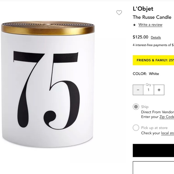 L'Objet Empty White Limoges Porcelain Candle Holder Jar Container with Brass Lid - Picture 11 of 11